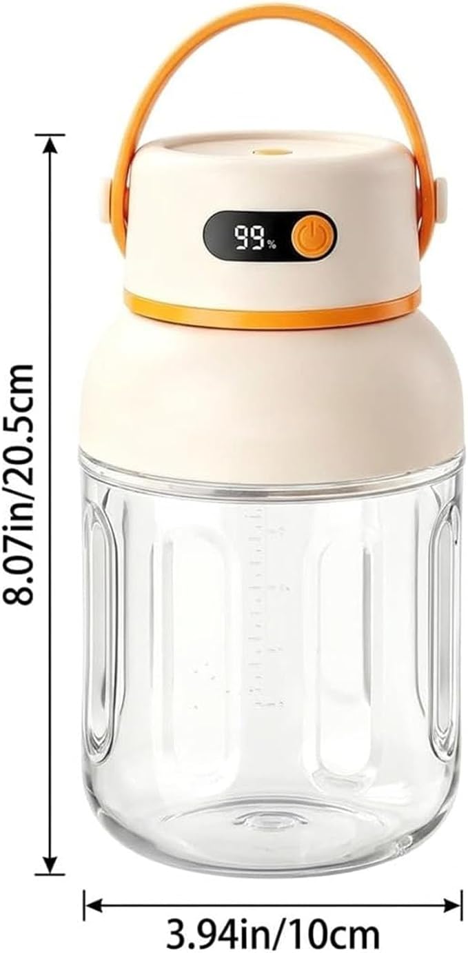 Portable Electric Juicer Cup With Zero Cord Hassle, Bottle Handheld Smoothie Mixer Cup Portable Fresh Juicer Blender, 33oz Personal Blender With Straw And Two Lids, For Shakes And Smoothies