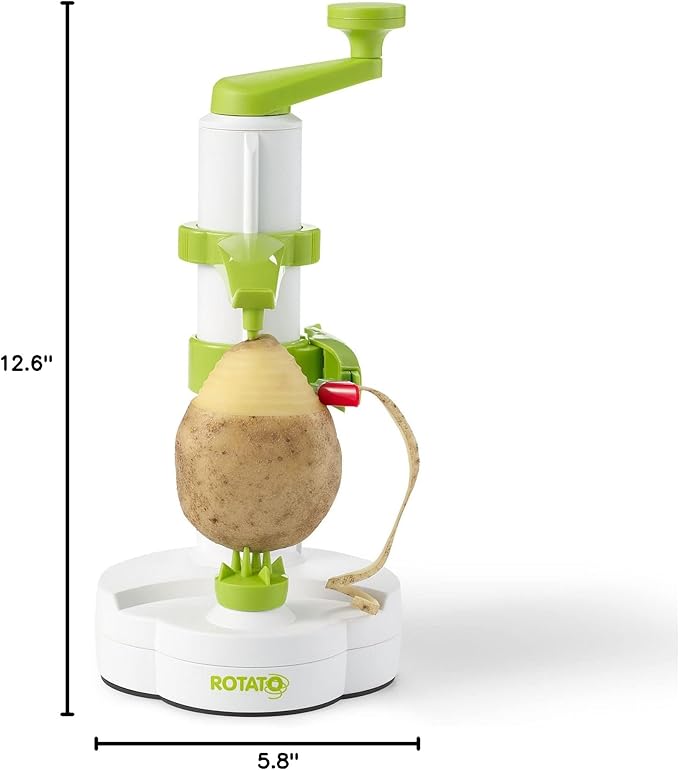 Starfrit Rotato Manual Peeler - Include 4 Spare Blades and Thumb Knife - Peel in Seconds with one Easy Motion Potatoes, Apples and Citrus