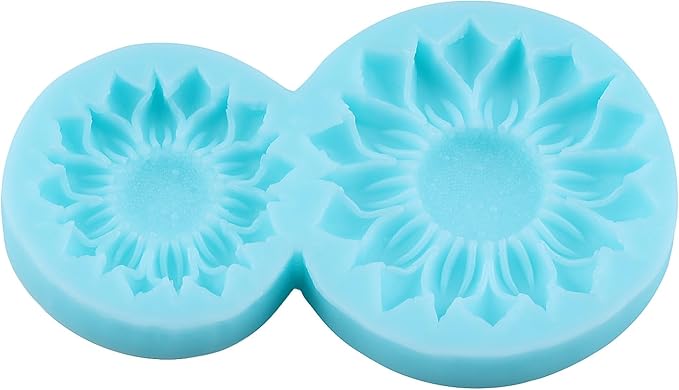 Sunflower Silicone Molds 3D Flower Fondant Mold for Cake Decorating Cupcake Topper Chocolate Candy Gum Paste Polymer Clay