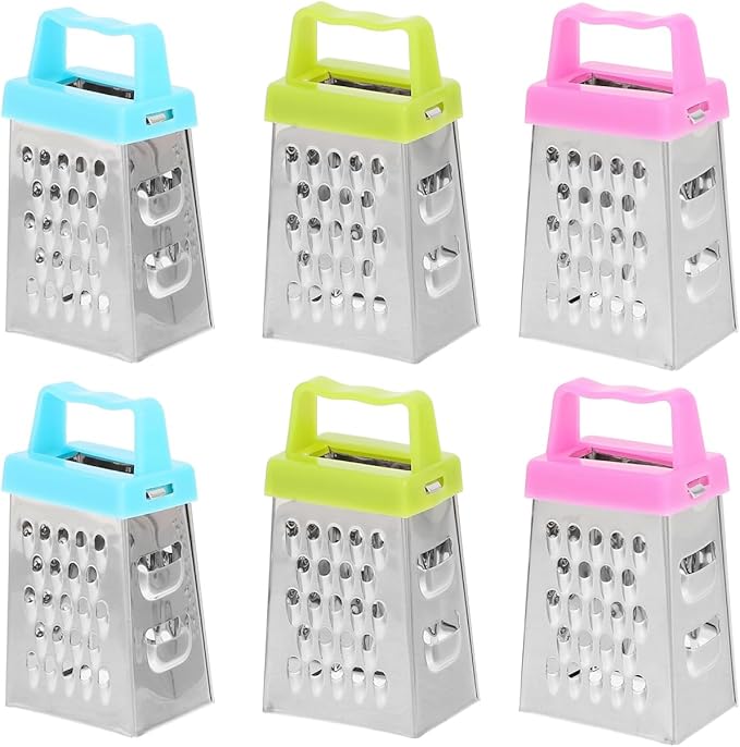 PRETYZOOM 30pcs Mini Grater Multifunctional Grater Box for Cheese Garlic and Vegetables Compact Design Non- Handle Easy to Clean Versatile Kitchen Tool for Shredding and Slicing