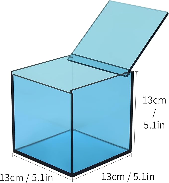 NC Coffee Capsule Storage Box Coffee Pod Holder Organizers Accessories Anti Dust Durable Clear Acrylic Box for House and Office Use, Light Blue, 5*5 In