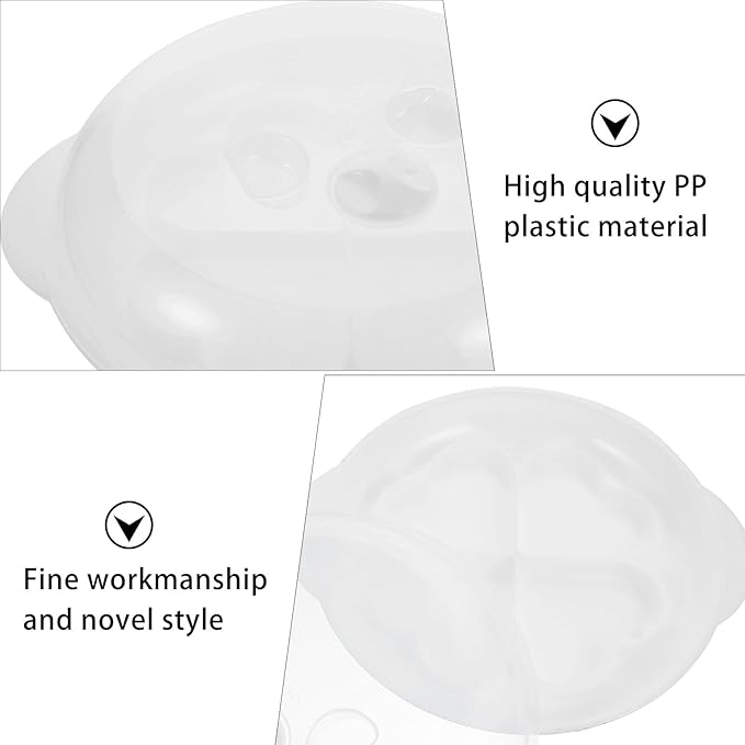 Toyvian Heart Shaped Microwave Egg Poacher Steamer Mold Egg Cooker Kitchen Specialty Cookware for Microwave Cooking and Breakfast Preparation