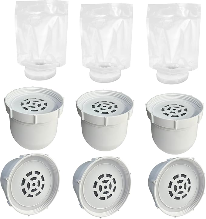 Water Filter Replacement for Clearly Filtered Pitcher, Reduces Fluoride Heavy Metals Chlorine, 100-Gallon, BPA-Free, 6-Pack