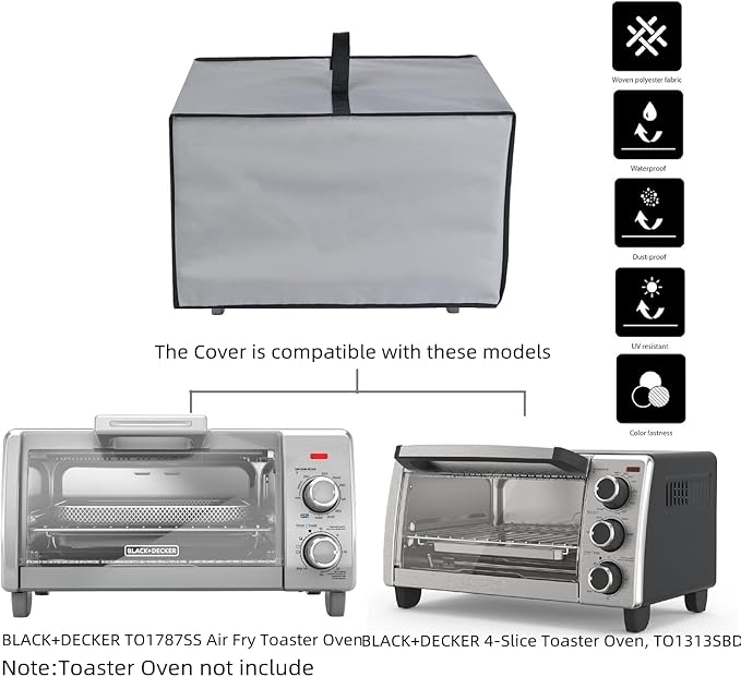 AF-WAN Air Fry Toaster Oven Dust Cover,Waterproof Case,Compatible With BLACK+DECKER TO1787SS Air Fry Toaster Oven/4-Slice Toaster Oven TO1313SBD (Grey)