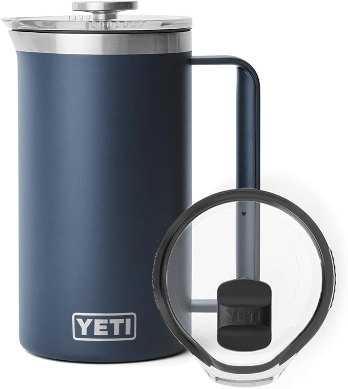 YETI Rambler 34 oz French Press with MagSlider Pitcher Lid Set, Navy