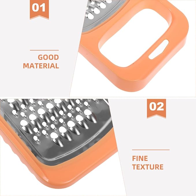 Cheese Grater Stainless Steel Graters Double Sided Potato Grater Carrot Slicer Vegetable Shredder with Handle for Cheese Ginger Chocolate Spices and More