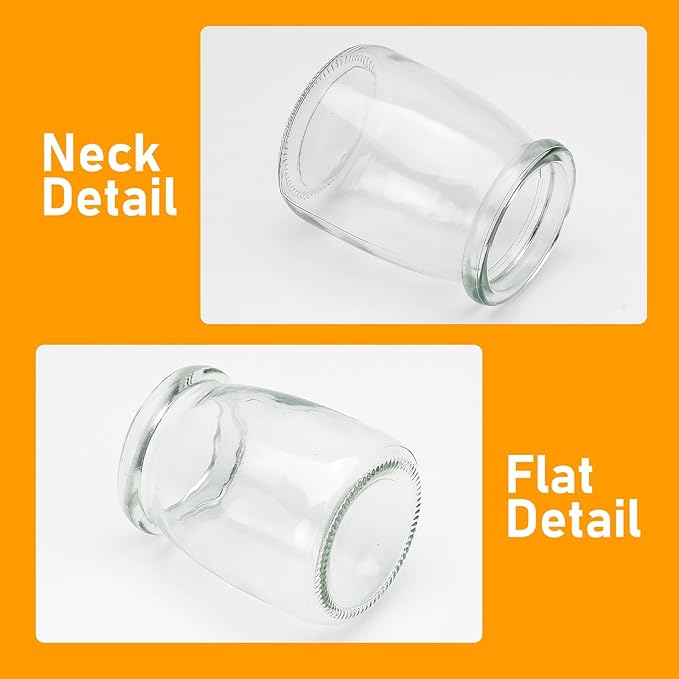 Mini Yogurt Jars 6 Pack, 7 oz Glass Favor Jars with Cork Lids, Pudding Containers with Lids, Mason Jar Wedding Favors Honey Pot with Label Tags and String