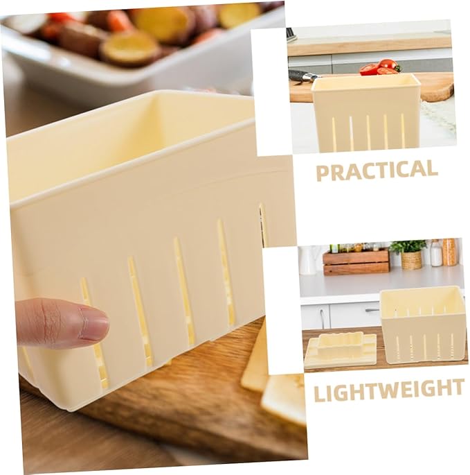 Cabilock 2sets Tofu Press Tool Cheese Press for Cheese Making Tofu Molding Kitchen Essential for Homemade Practical and Easy to Use Mold 4pcs*2