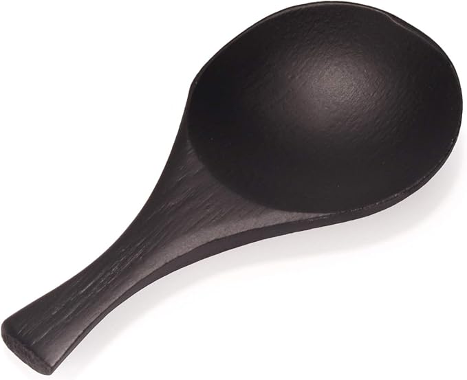 BambooMN - 3.5" Small Solid Bamboo Round Scoop - Black - 100pcs