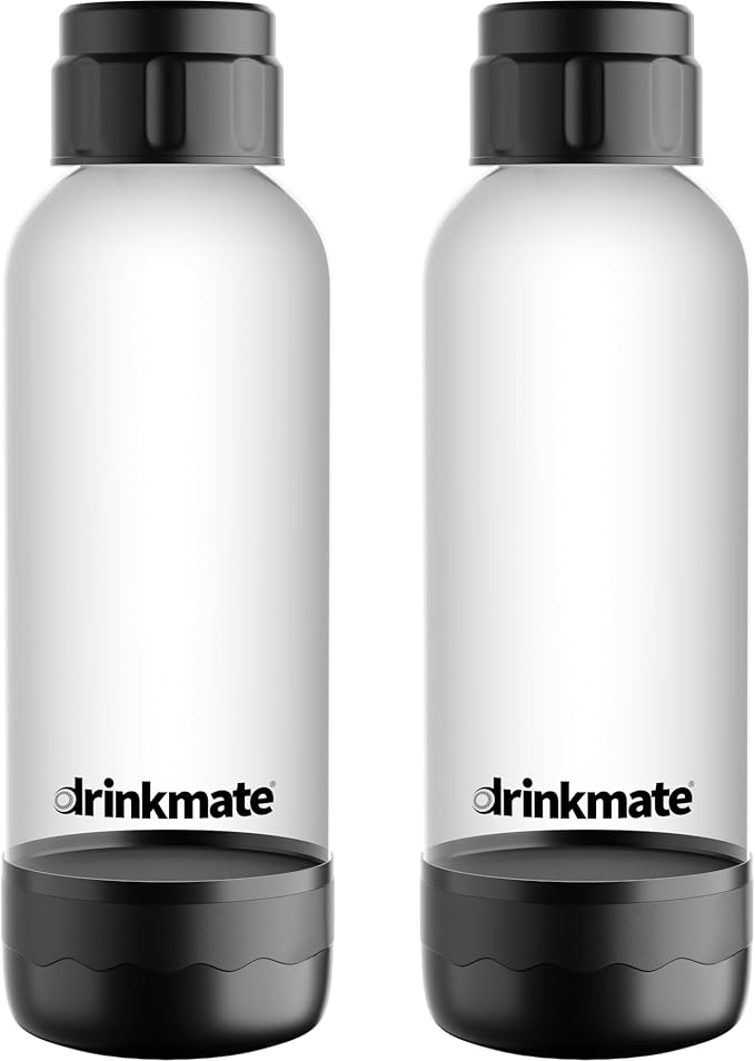 Drinkmate Carbonation Bottles (Twin-Pack) (1L, Black)