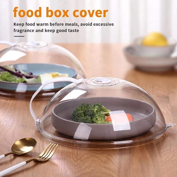 Microwave Oven Splatter Cover,High Temperature Proof Plastic Splash Guard Lid with Steam Vents and Handle for Keeps Microwave Oven Tidy and Food Fresh(Upgraded)