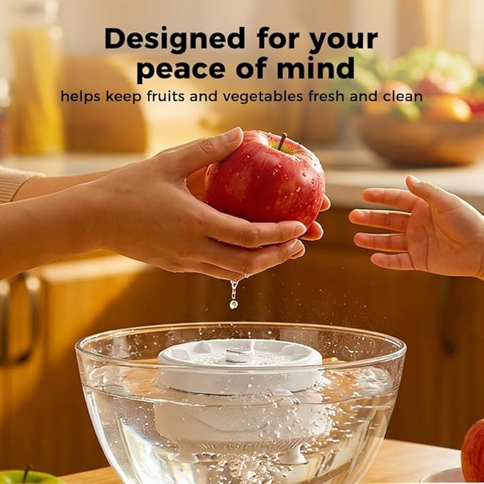 Fruit and Vegetable Washing Machine, 2026 New Fruit Cleaner Device Waterproof Fruit and Vegetable Purifier Clean Produce with Titanium Electrolysis Purification for Home Kitchen (1)