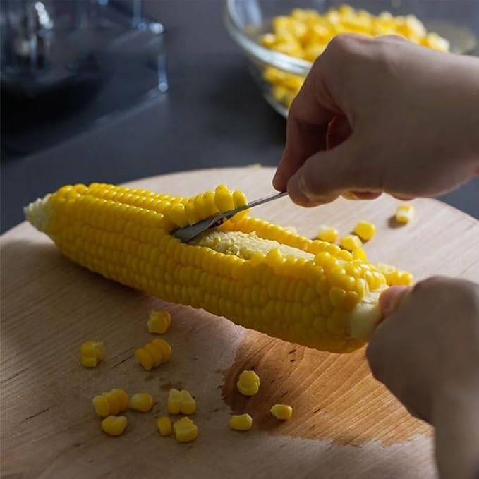3Pcs Corn Peeler Stainless Steel Corn Cob Stripper Tool Corn On The Cob Remover Corn Planer for Home Kitchens Restaurant Chefs