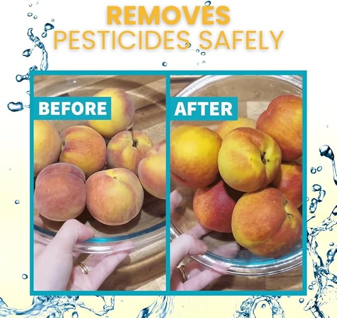 Truly Free Fruit and Vegetable Wash Refills | Veggie Wash Removes 99% Dirt & Wax | Plant-Based Produce Cleaner Spray | No Aftertaste, Made in USA | Fragrance-Free, 16oz (Pack of 3)