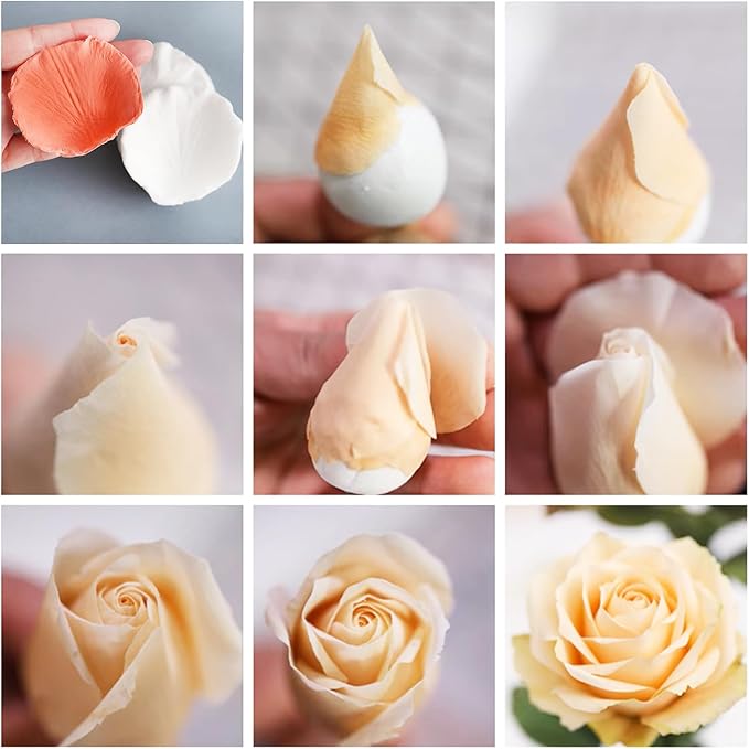 SK Rose Petals Silicone Fondant Mold Sugar Paste Baking Mould Cookie Pastry