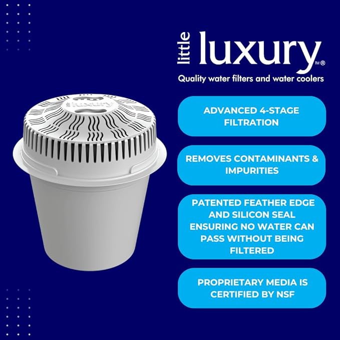 Little Luxury Vitality, Replacement Filters for Water Coolers and Non Cooling Dispensers, 6-Pack