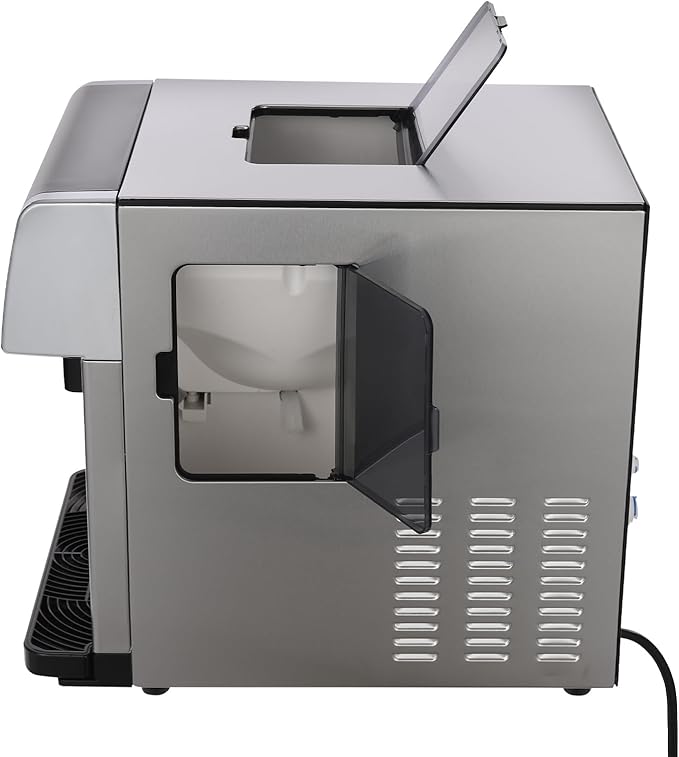 2 in 1 Water Dispenser Ice Maker, Countertop Water Cooler Dispenser Built-in Ice Maker with LCD Display and Self-Cleaning, 10Mins Quick Ice Make, 1.3lbs Ice Storage for Home Office