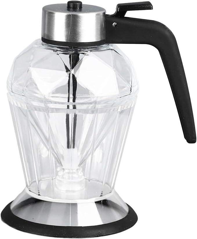 Glass Honey Syrup Dispenser with Stand Shape for Tea and Pancakes