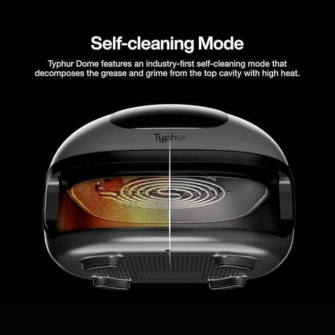 Typhur Dome 2 AI Upgraded Air Fryer, Extra Large Airfryer with Superior Airflow, Self-cleaning Smart Digital Fryer with PFAS free Basket for Quick Easy Meals, Fits a 12" Pizza or 4-Slice Toast