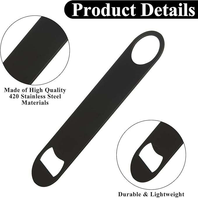 QTLCOHD 24 Pack Flat Bottle Opener 7 Inch Stainless Steel Bottle Openers Bulk Colorful Beer Bottle Opener Bartender for Kitchen Bar or Restaurant