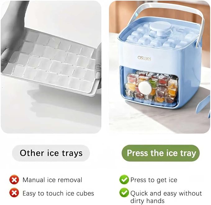 Mini Ice Cube Trays+ Reusable Grocery Bags 3Pack