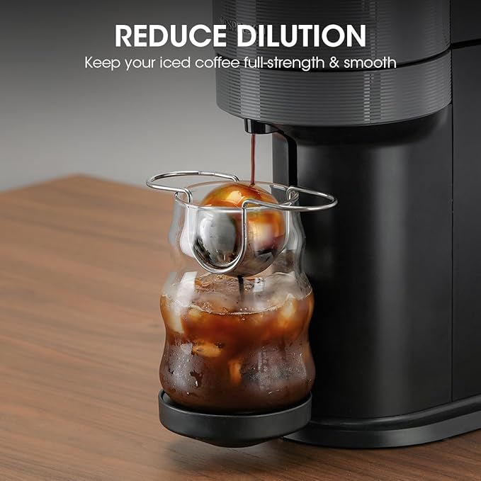 AIEVE XL Espresso Cooling Ball, 2 Pack Upgraded Large Coffee Chiller, Stainless Steel Chilling Ball Iced Coffee Accessories Espresso Accessories for Nespresso Breville Espresso Machine