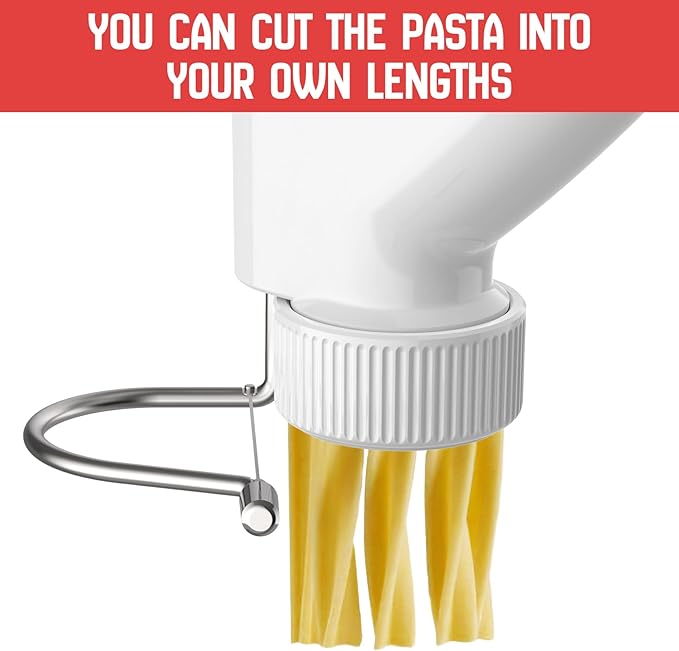 Gourmet Pasta Press Attachment for KitchenAid Stand Mixers, Pasta Press for KitchenAid Mixer with 7 Interchangeable Pasta Plates, Pasta Extruder Attachment by InnoMoon