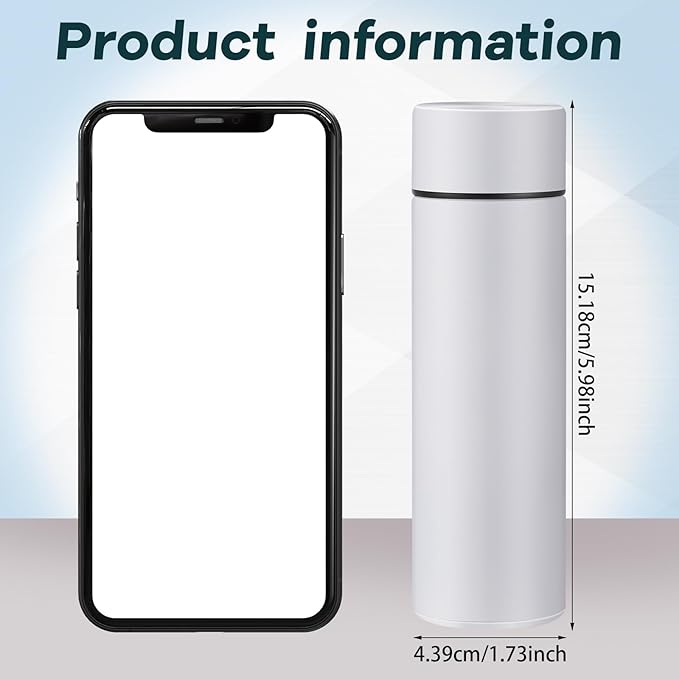 Irenare 5oz Mini Water Bottle Mini Insulated Stainless Steel Bottle Purse Water Bottle Cute Leak Proof Flask Keeps Drink Cold and Hot for Purse Women(White,1 Piece)