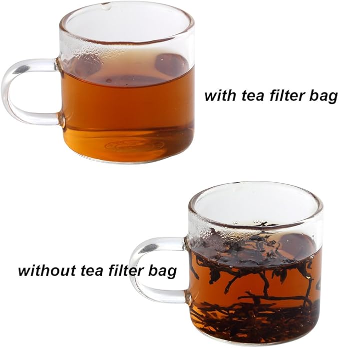 400 Pack Disposable Drawstring Tea Filter Bags Safe & Natural Unbleached Paper Tea Infuser Drawstring Empty Bag for Loose Leaf Tea (Multi-size, Natual Color)