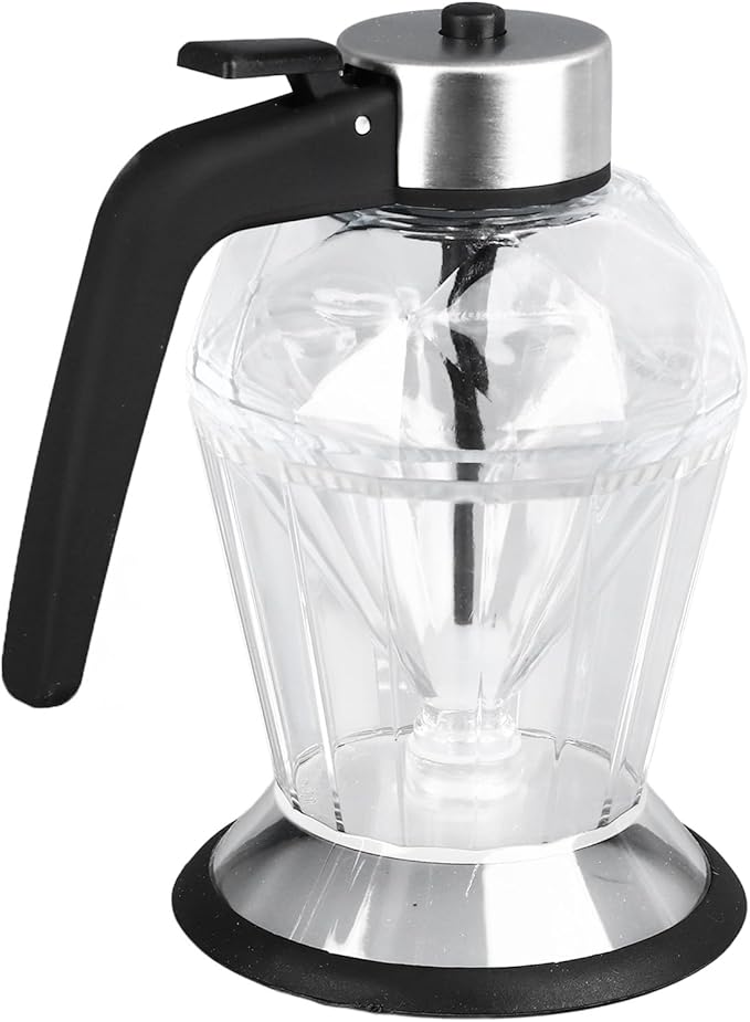 Glass Honey Syrup Dispenser with Stand Shape for Tea and Pancakes