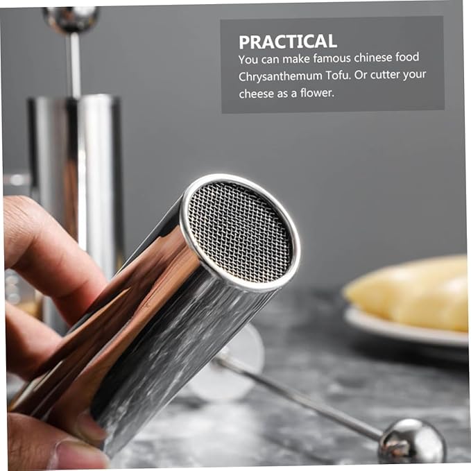 GLEAVI 2 pcs Stainless Steel Tofu Cutter Mold Chrysanthemum Design Tofu Press Maker for Preparation Cheese and More Kitchen Tool for Convenient Use