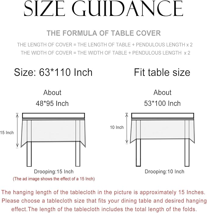 patdrea Designer Beige Tablecloth for Rectangle Table,Italian Linen Trees Pattern Extra Long Tablecloths,Decor Table Cover for Kitchen Dining Christmas,Thanksgiving,Tea Party,63"x110"-Tatiana a