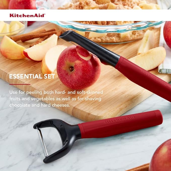 KitchenAid Universal Y and Euro Peeler Set, 2 Piece, Empire Red