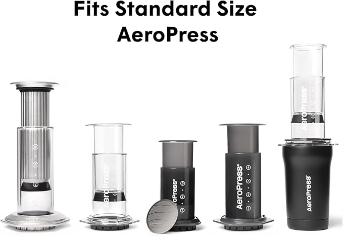 AeroPress 316 Stainless Steel Reusable Filter, Durable Metal Coffee Filter, Sustainable, Eco-Friendly, Travel-Friendly, Fits Standard Size AeroPress Manual Coffee Makers