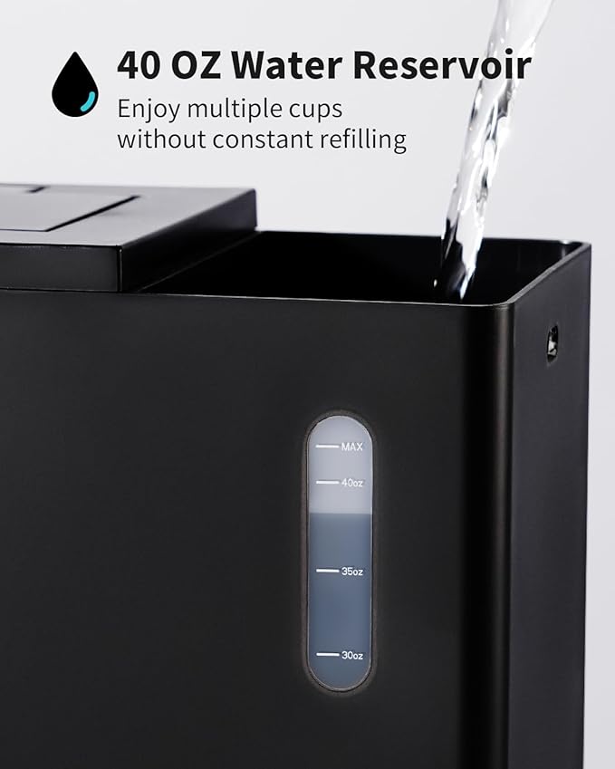 KIDISLE Hot & Iced Single Serve Coffee Maker for K Cup & Grounds, 6–16oz Brew Sizes, 40oz Water Tank, Reusable Pod Filter, Easy-to-Use for Home, Office, Dorm, Black