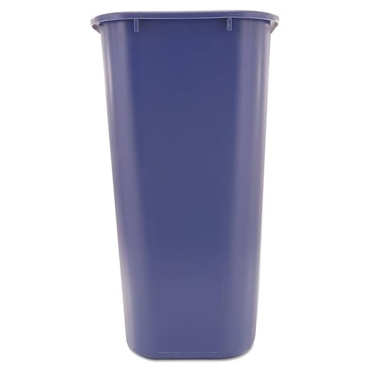 Rubbermaid Commercial Products Deskside Recycling Can, 10.25-Gallon/41-Quart, Blue Recycling Symbol, Plastic, for Bedroom/Bathroom/Office/Under Desk/Sink, Pack of 12