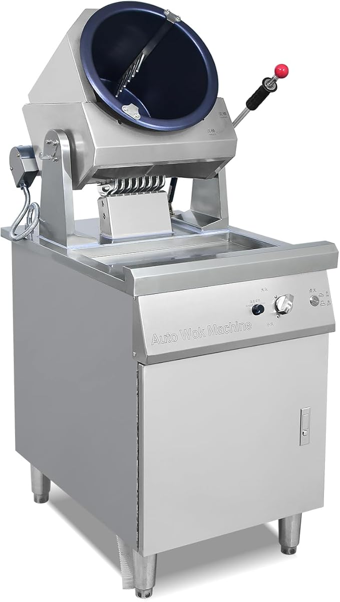 Commercial Automatic Cooker with water spray,Automatic 360° Stir Fry Cooker,Automatic Cooking Machine,Drum Type Stir Frying Machine,Auto Cooking Wok Fried Machine (Natural Gas, Floorstanding)