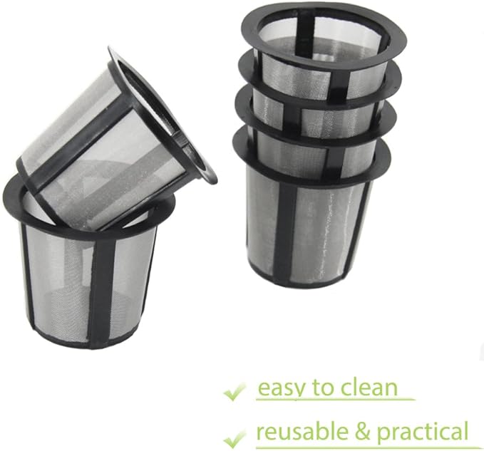 WOTW Reusable Coffee Filter Set Replacement Filter for Keurig My style Filter Housing Fits B30 B40 B50 B60 B70 Series (Design3)