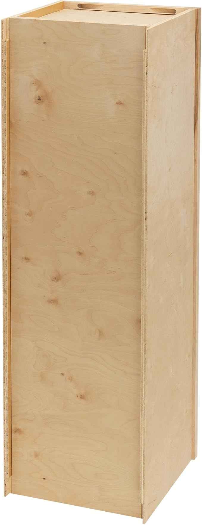 Quicklock RTA (Ready-to-Assemble) 42" Tall Wall Kitchen Cabinets - Shaker Style | 100% Hardwood | Made in America | Soft Close Hardware (Raw Maple, 12" D x 15" W x 42" H)