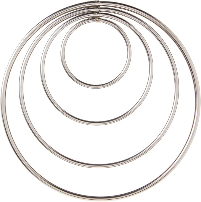 Ateco 4 Piece Stainless Steel Plain Edge Round Cutters Set in Graduated Sizes