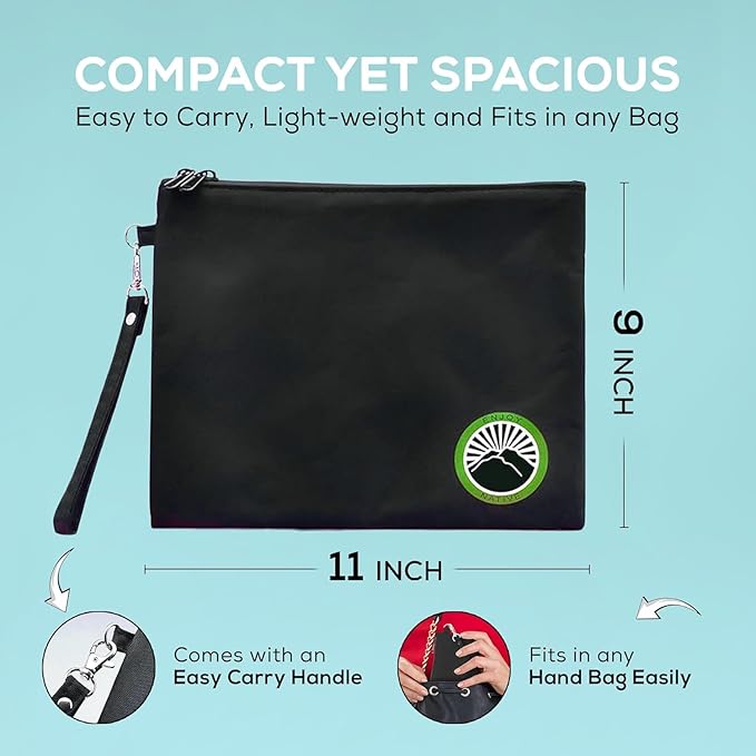 Large and Small Smell Proof Bag Combo, Smell Proof Container, Dog Tested Odor resistant Bag, Best Zipper Odor sealing Pouch Herbs, coffee & Travel Medicine Bag, Scent resistent Containers