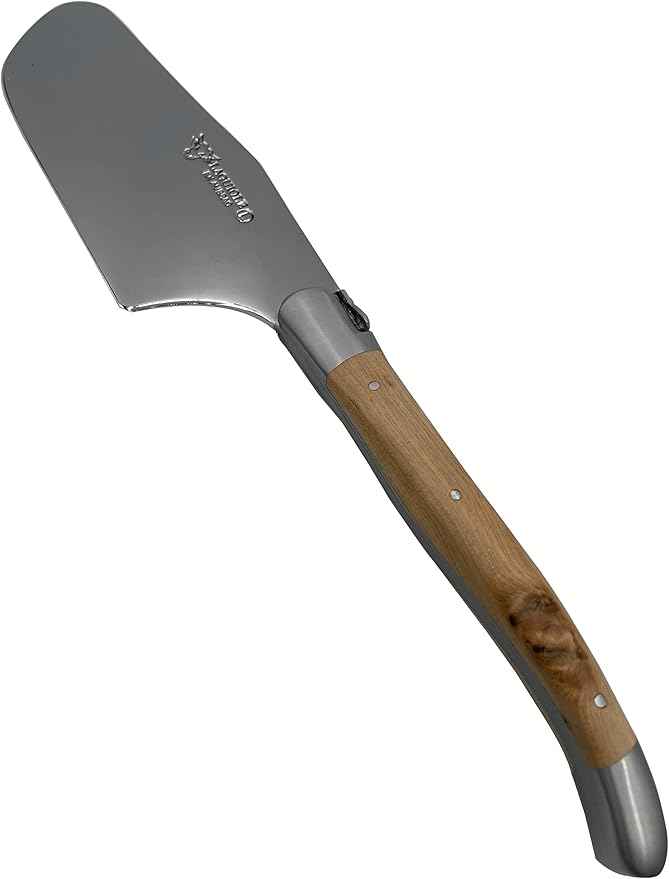 Laguiole en Aubrac Luxury Fully Forged 3-Piece Cheese Knife Set With Juniper Wood Handles