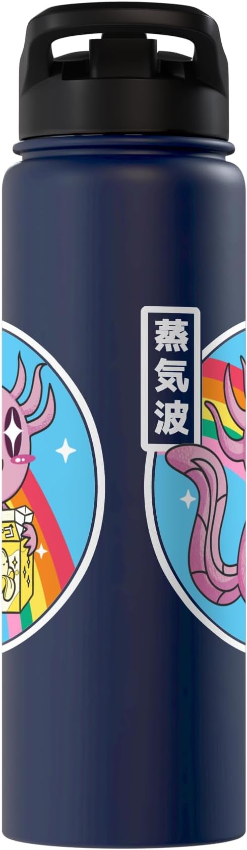 Axolotl Banana Milk Carton Kawaii Retro Rainbow Anime Stainless Steel Insulated Water Bottle
