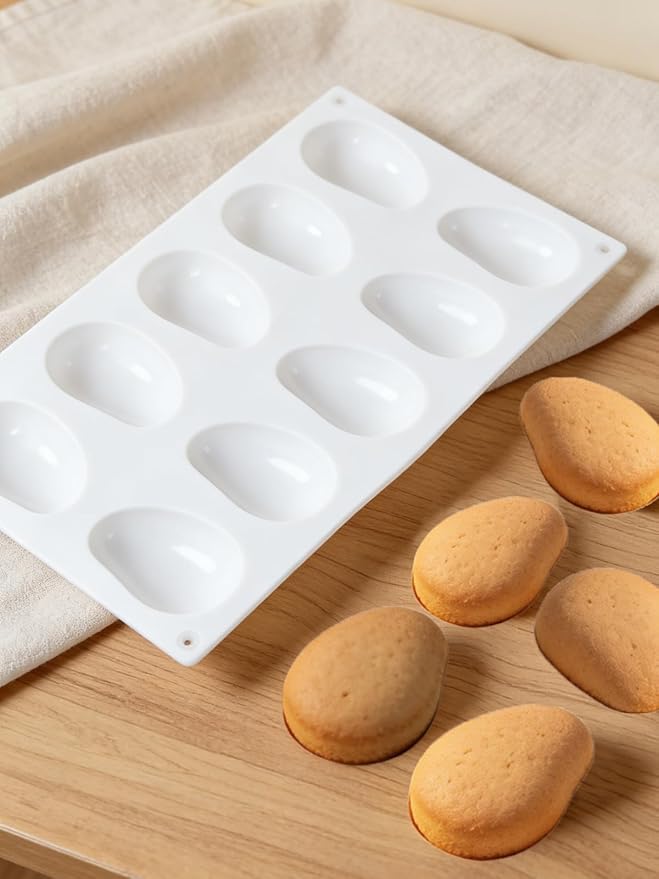 10 Cavity Silicone Mango Molds - Mangos Fruit Shaped Fondant Mold for Chocolate, Candy, Ice Cream, Mousse Cake, Soap, Resin, Lotion Bar, Ice Cube (Mango)