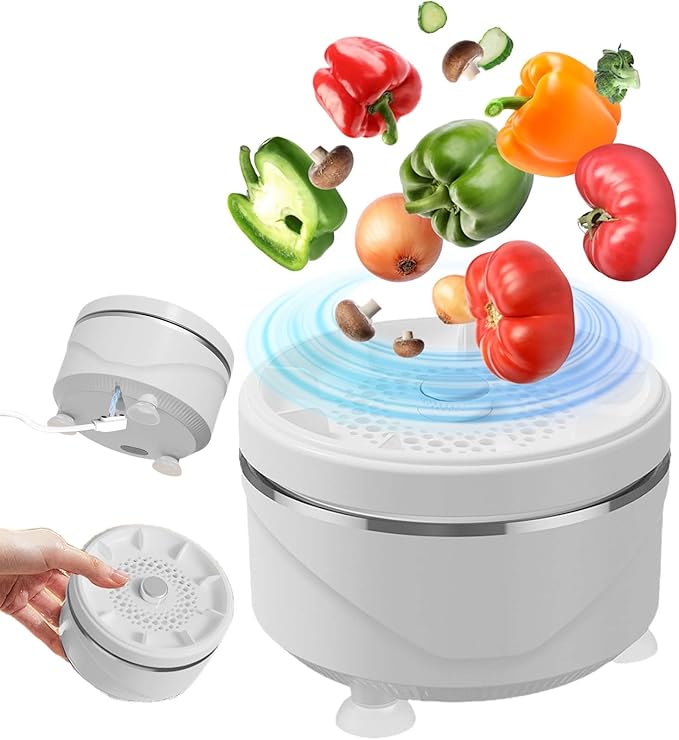Produce Cleaner, Fruit And Vegetable Washing Machine, 2026 Upgraded Fruit Cleaner Device With Titanium Electrolysis Purification For Home Kitchen, Vegetable Washer Machine (1pc)