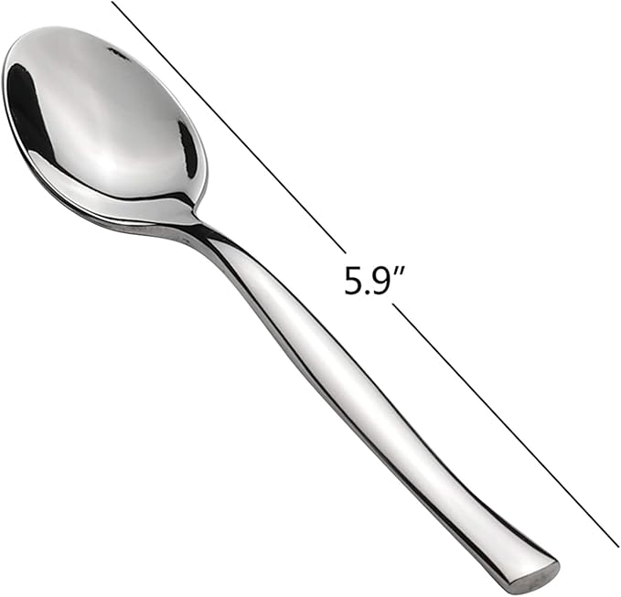 Idomy 12-Piece Stainless Steel Teaspoons, 5.9 Inches