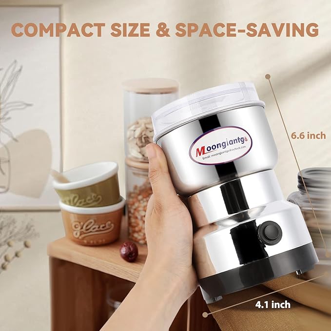 Moongiantgo Mini Coffee Grinder + 300g Electric Grain Mill
