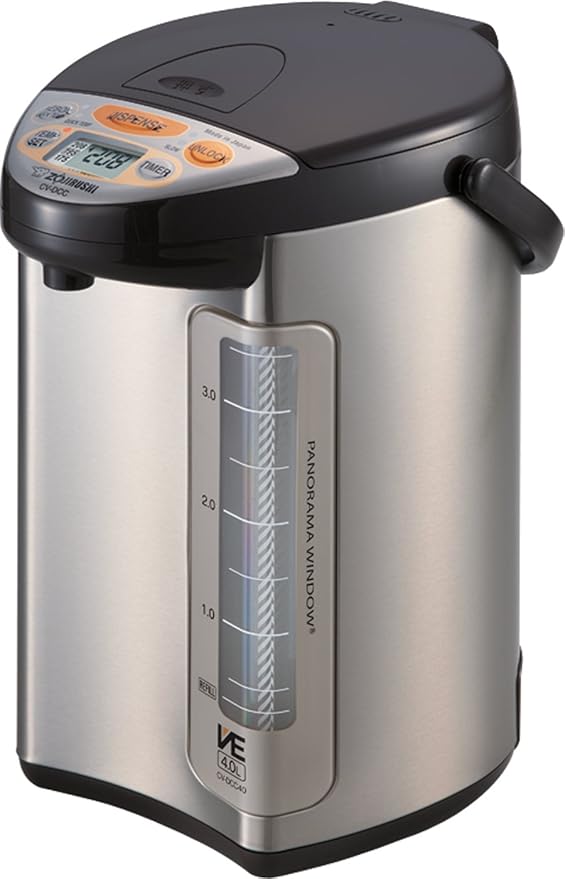 Zojirushi 586361-CV-DCC40XT America Corporation Ve Hybrid Water Boiler And Warmer, 4-Liter, Stainless Dark Brown & Zojirushi NP-HCC10XH Induction Heating System Rice Cooker and Warmer