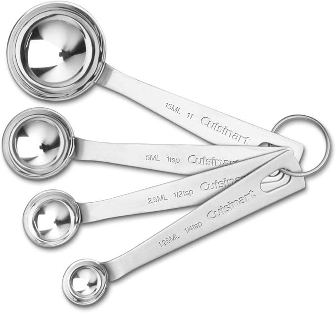 Cuisinart Stainless Steel Measuring Cups Set of 4 and Measuring Spoons Set of 4