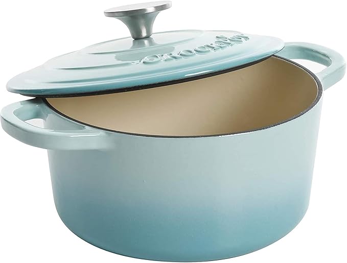 Crock-Pot Artisan Round Enameled Cast Iron Dutch Oven, 7-Quart, Blush Pink